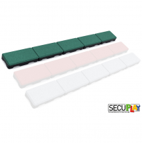Borde De Siega De Goma Secuplay - 100x10x3,6cm - Verde - Paquete De 10 Piezas