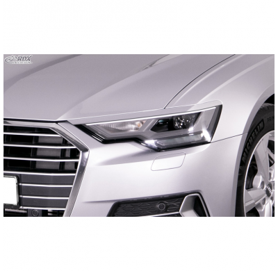 Pestañas de faros adecuados para Audi A6 (C8) Sedan/Avant 2018- (ABS) RDX RACEDESIGN