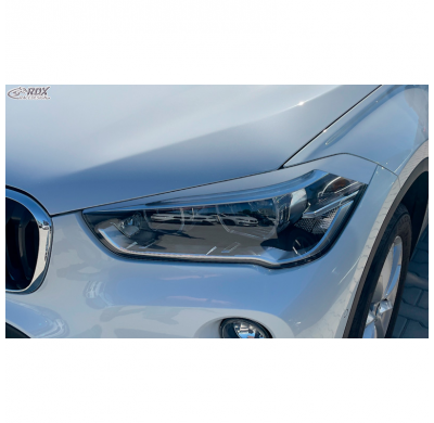 Pestañas de faros delanteros adecuados para BMW X1 F48 2015-2019 (ABS)