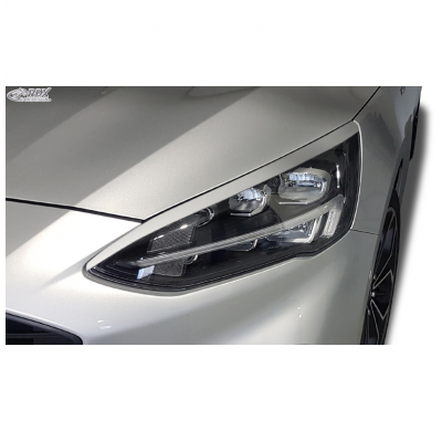 Pestañas de faros delanteros adecuados para Ford Focus IV Hatchback/Wagon/Sedan 2018-2022 (ABS) RDX RACEDESIGN
