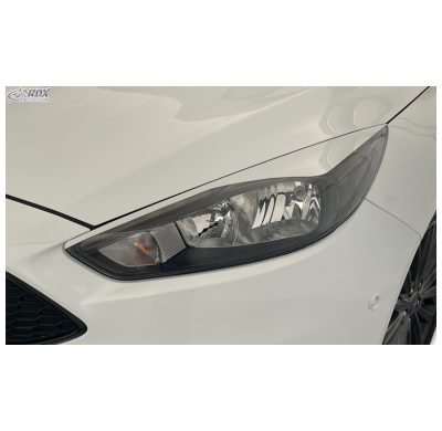 Pestañas de faros adecuados para Ford Focus III Facelift 2014-2018 (ABS)