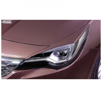 Pestañas de faros adecuados para Opel Astra K HB 5-deurs/Sportstourer 2015-2021 (ABS) RDX RACEDESIGN