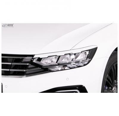 Pestañas de faros para Volkswagen Passat 3G B8 Facelift 2019- (Moleteado) (ABS) RDX RACEDESIGN