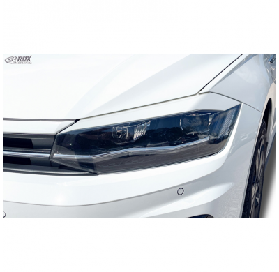 Pestañas de faros para Volkswagen Polo (AW) 2017- (ABS) RDX RACEDESIGN