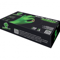 Gripp-It Guantes de Nitrilo - talla L - Verde - Caja dispensadora de 50 unidades