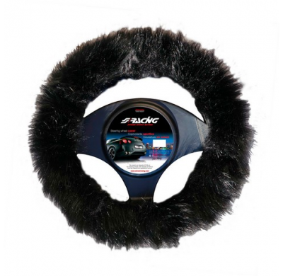 Simoni Racing Funda Para Volante Fluffy Fur - 37-39cm - Negro