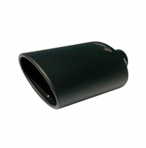 Cola de tubo de escape Simoni Racing Oval/Inclinado Negro - 150x100xL255mm - Instalación -&gt;37-54mm