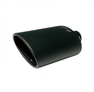 Cola de tubo de escape Simoni Racing Oval/Inclinado Negro - 150x100xL255mm - Instalación ->37-54mm