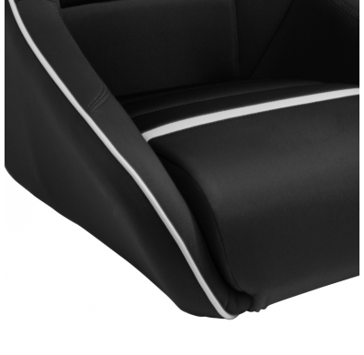 Asiento deportivo 'Classic RS' - Negro/Gris - Respaldo no reclinable + Reposacabezas integrado - incl. diapositivas