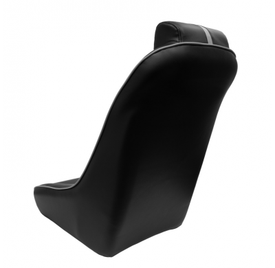 Asiento deportivo 'Classic RS' - Cuero sintético negro/gris - Respaldo no reclinable + Reposacabezas integrado - incl. diapositi