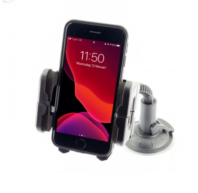 Soporte Universal Para Smartphone/Navegación Con Ventosa/Cuello De Cisne 40-120mm