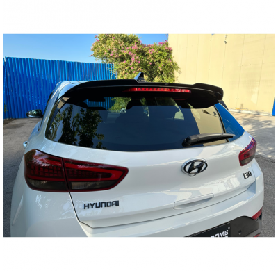 Alerón de techo (Spoiler Cap) adecuado para Hyundai i30 III y N-Line 2017- (ABS negro brillante)