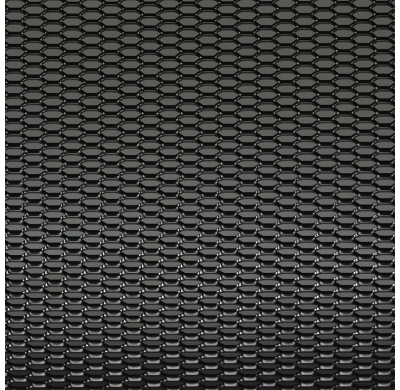Rejilla Aluminio Color Negro 125x25cm/Tamaño Panal 12x6