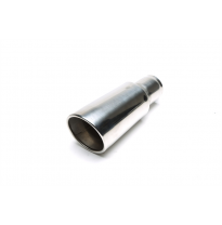 TA Technix tubo de escape acero inoxidable 90mm redondo / embridado / biselado, longitud: 256mm conexión: 61mm, diámetro exterio