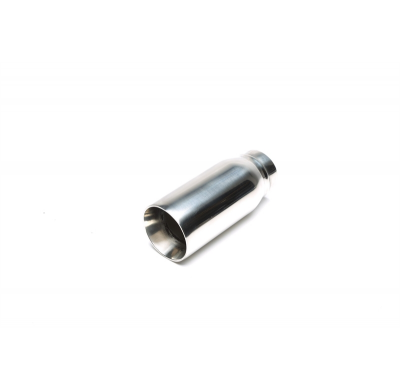 TA Technix tubo de escape acero inoxidable universal 76 mm redondo / liso, longitud: 176 mm conexión: 60 mm, diámetro exterior: