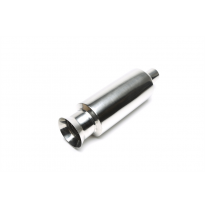Silenciador trasero deportivo TA Technix inox universal 125/100 / 45mm redondo / rectificado / silenciador en tubo de escape  ac
