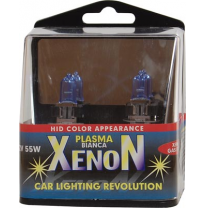 Kit Lamparas Tipo Xenon H3 55 W. Casquillo Pk22s, 50% + De Luz, Iluminacion Azul Mas Brillante, Especial Para Opticas Plasticas,