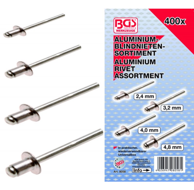Remaches De Aluminio - 400 Piezas