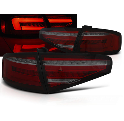 Pilotos Traseros Audi A4 B8 12-15 Sedan Red Smoke Intermitentes Dinamicos Oem Led