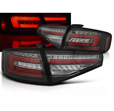 Pilotos Traseros Audi A4 B8 12-15 Sedan Black Intermitentes Dinamicos Oem Led