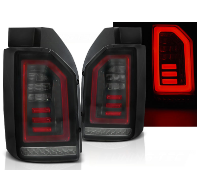 Pilotos LED VW T6 2015-  Ahumado Negro Rojo LED