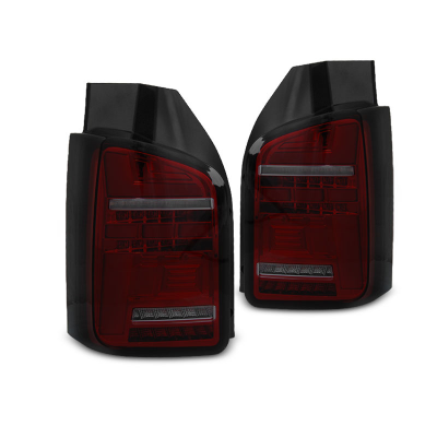 PILOTOS TRASEROS LED RED SMOKE para VW T5 10-15 con intermitente dinamico