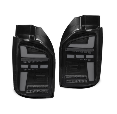 PILOTOS TRASEROS LED BLACK SMOKE compatible con VW T6.1 20- BOMBILLA OEM con intermitente dinamico