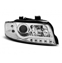 Audi A4 10.00-10.04 Led Faros Delanteros Luz Diurna Tube Lights Cromado