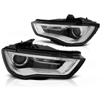 Faros Delanteros Audi A3 8v 12-16 Tube Light Black Led