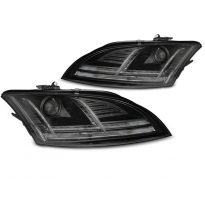 Faros Delanteros Xenon Luz Diurna Negro Intermitente Dinamico Para Audi Tt 10-14 8j Con Afs