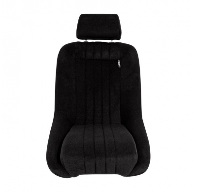 Asiento Deportivo Autostyle 'Classic' - Negro - No Reclinable Back-Rest + Head-Rest - Incl. Guías Universales