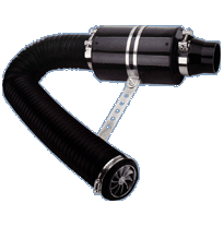 Filtro Aire Carbon + Hose 1m/Turbo/2 Adapters 76mm/63.5mm