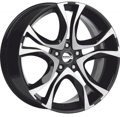 Llanta Fsw Wheels Vulcano Black 7,5x17 5 Tornillos