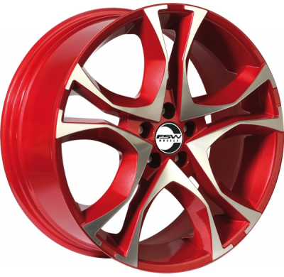 Llanta Fsw Wheels Vulcano Red 7,5x17 5 Tornillos