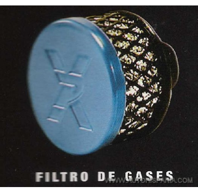 Mini Filtro Gases Plata/Rojo/Azul