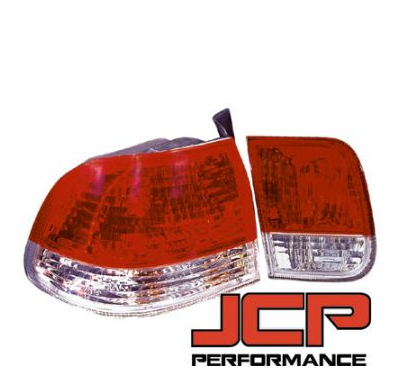 Piloto Trasero Crystal-Red/Clear Jcp Honda Civic 96/00 4dr Sedan
