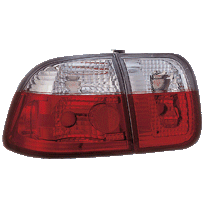 Pilotos Traseros Al Ho Civic 4drs 96- Red/Clear