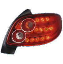 Pilotos Traseros Pe 206 3/5drs 98- Led Red/Clear