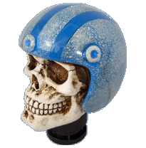 Pomo Skull + Blue Helmet