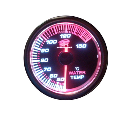 Reloj Temperatura De Agua Btr 52 Mm. Fondo Negro Incluye Sonda,Adaptadores,Instrucciones.. 52mm Electricos 12v